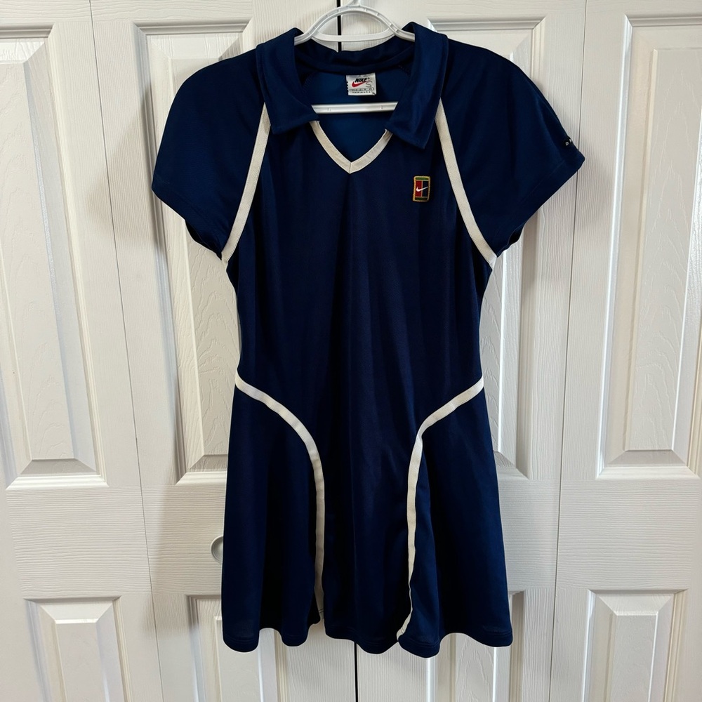 Nike Navy and White Tennis Dress